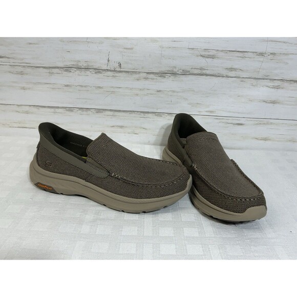 SKECHERS Men\'s SIZE 10 HANDS FREE SLIP-INS Pollard-Wilfred TAUPE SHOES 205451 main image 6